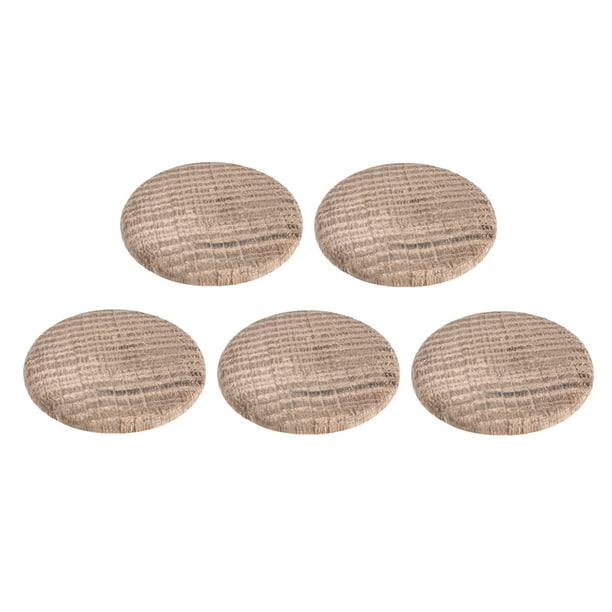 CHICTRY 30Pcs Maple Button Top Wood Plugs Furniture Wooden Screw Hole Plugs Durable Sturdy Replacement Button Plugs Hardwood for Furniture Woodworking Stair Decoration Wood 40mm 